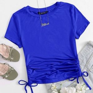 SHEIN drawstring crop top